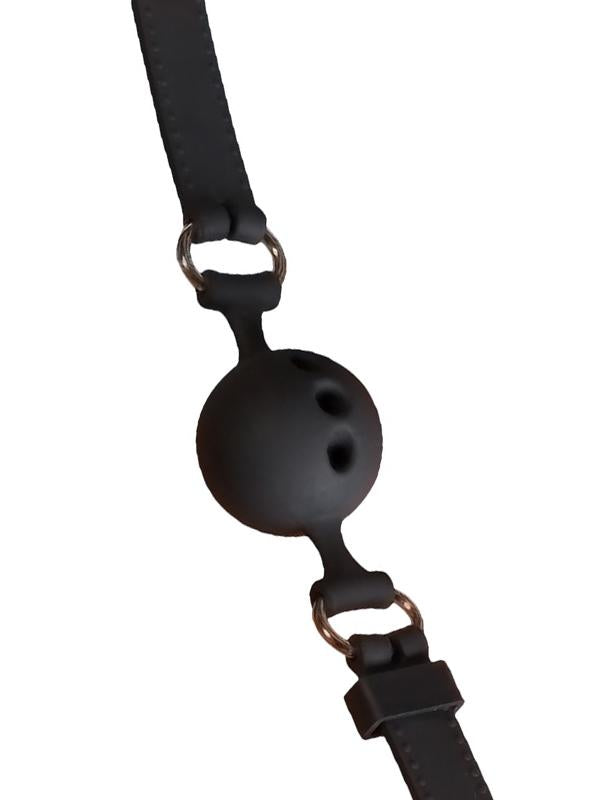 Ball Gag Respirabile Nero Small