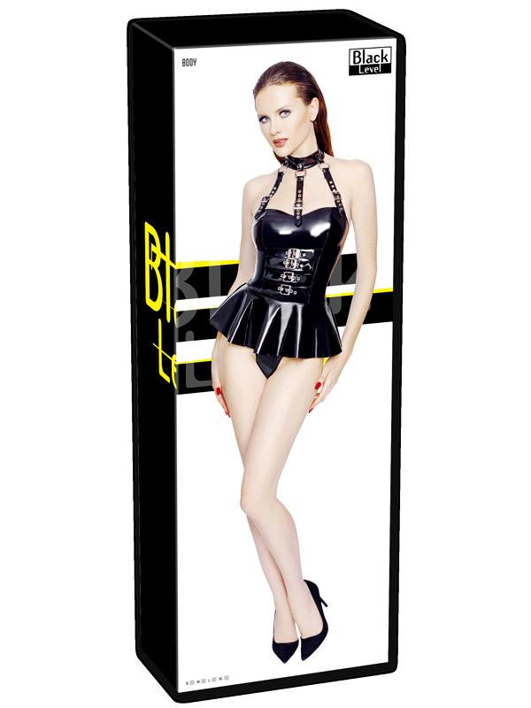 Body Gonnellina Nero Vinile