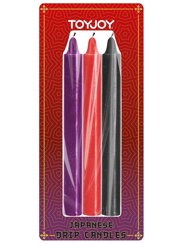 Candele a Goccia Giapponese 3pz Vari Colori