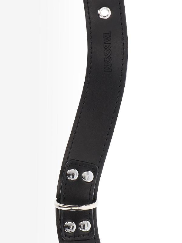 Collare D-Ring Nero Similpelle