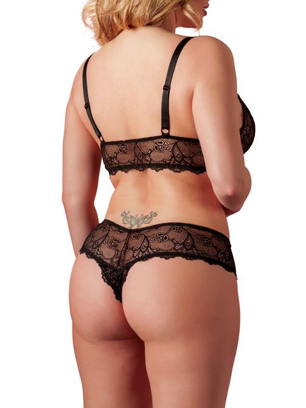 Curvy - Completino Trasparenze Nero Pizzo