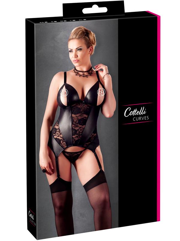 Curvy - Completo Basque Nero Pizzo