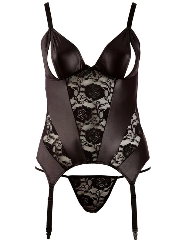 Curvy - Completo Basque Nero Pizzo