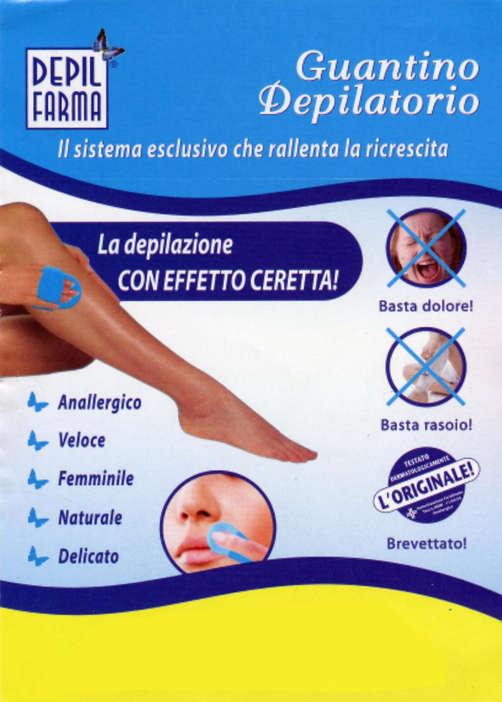 DepilFarma - Guantino Depilatorio Celeste 2pz